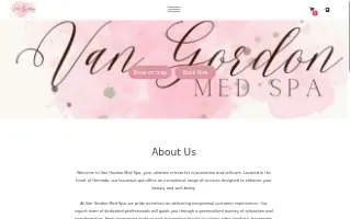 Van Gordon Med Spa website