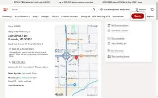 Walgreens Pharmacy of Grenada website