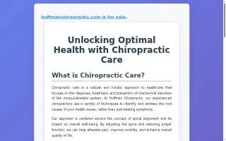 Hoffman Chiropractic of Gulf Hills website