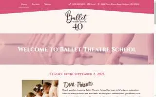 Ballet Theatre School website