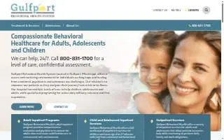 Gulfport Behavioral website