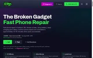 The Broken Gadget - Apple & PC Repair of Gulfport website