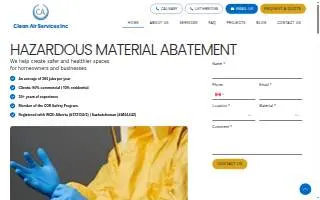 Clean Air Services website