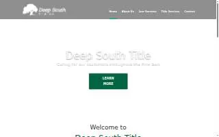 Deep South Title, LLC website