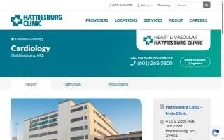Hattiesburg Clinic Heart & Vascular website