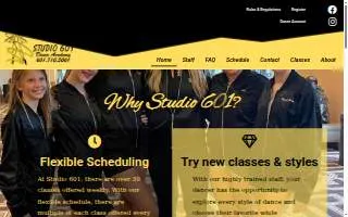 Studio 601 Dance Academy website