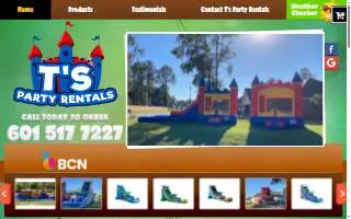 T’s Party Rentals of Hattiesburg website