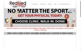 RedMed Urgent Clinic of Hernando website