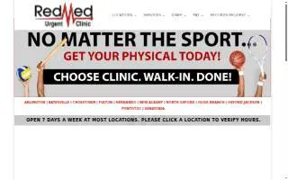 RedMed Urgent Clinic of Hernando website