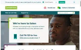 Samaritans website