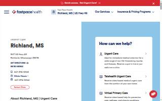 Fast Pace Health Urgent Care - Richland - MS of Jackson