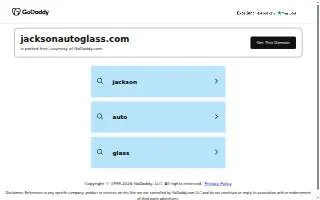 Jackson Auto Glass website
