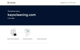 Kays Cleaning Service website