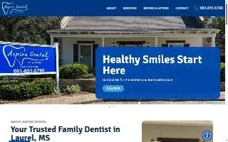 Aspire Dental of Laurel website