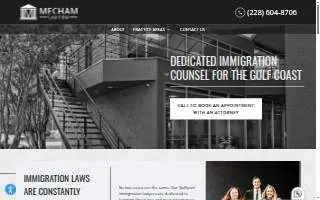 Mecham Law Firm of Long Beach website