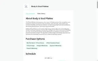 Body & Soul Pilates of Madison website