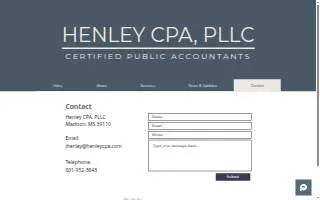 Henley CPA, PLLC website