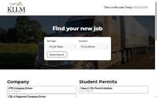 KLLM Transport Services of Madison website