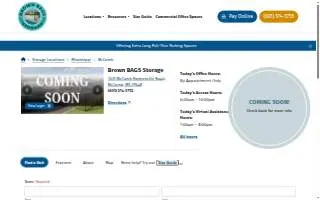 Brown BAGS Storage website