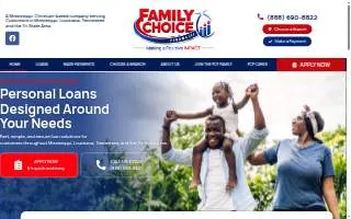 Family Choice Financial of McComb website