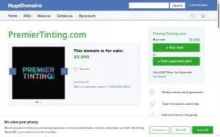 Premier Tinting website