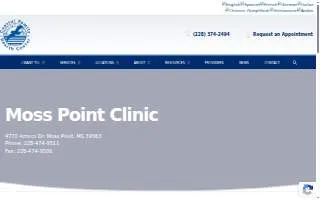 Coastal Family Health Center Moss Point website