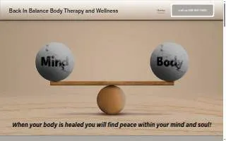 Back In Balance Body Therapy and Wellness of Ocean Springs website