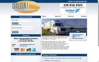 Biloxi Transfer & Storage website