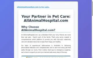 All Animal Hospital of Olive Branch website