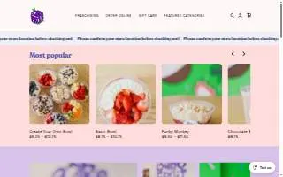 Bare Fruit Acai Bar of Olive Branch website