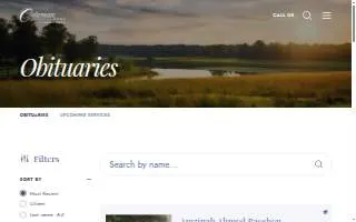 Coleman Funeral Home of Oxford website