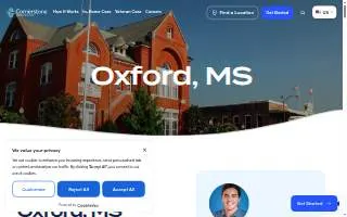 Cornerstone Caregiving of Oxford website