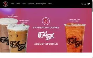 Shadrachs Coffee website