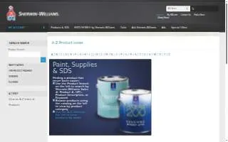 Sherwin-Williams Floorcovering Store of Oxford website