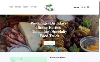 Six Peas Catering website