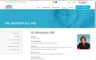 Children's Clinic: Wierzbicka Gina MD website