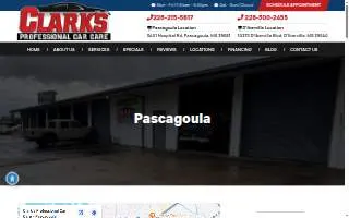 Clark's Professional Car Care - Pascagoula website
