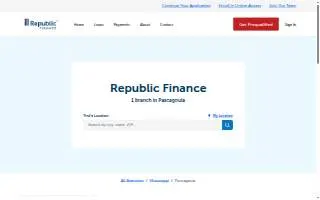 Republic Finance of Pascagoula website