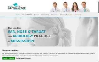 Audiology Center at ENT Physicians of Pearl website