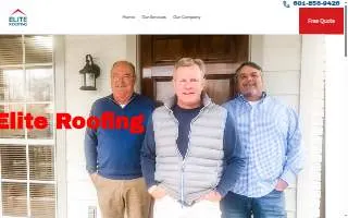 Elite Roofing & Gutters of Pearl website