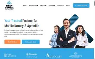 First Choice Notary Signing Services of Pearl website