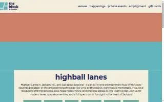 Highball Lanes of Pearl website