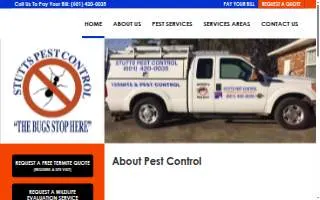 Stutts Pest Control of Flowood website