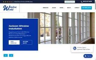 Window World of Central Mississippi website