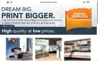 Bourne Brothers Printing Inc of Petal website