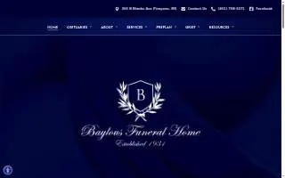 Baylous Funeral Home website