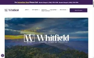 Whitfield Rentals website