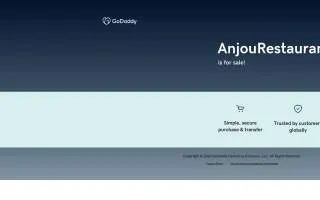 Anjou Restaurant website