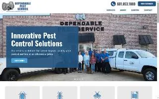 Dependable Pest Service of Ridgeland website