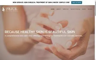 Price Skin Care Clinic website